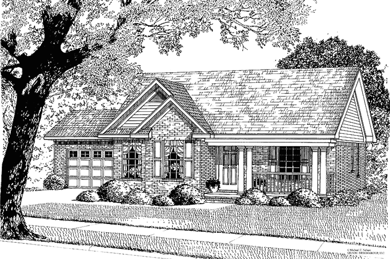 Home Plan - Country Exterior - Front Elevation Plan #17-3259