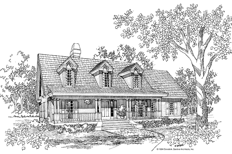 Architectural House Design - Country Exterior - Front Elevation Plan #929-216