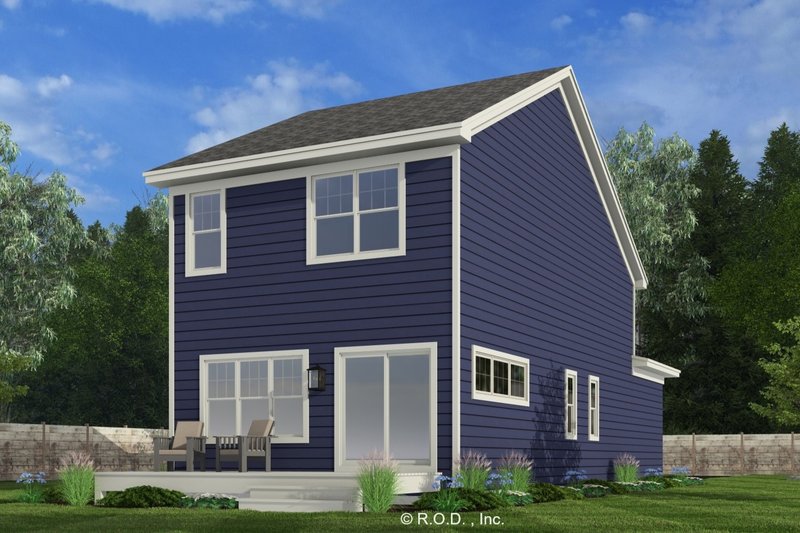 Dream House Plan - Exterior - Rear Elevation 1 for Craftsman House Plan #51-1310 - 2 bed, 2.5 bath