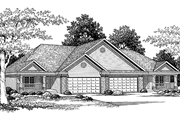 Country Style House Plan - 4 Beds 4 Baths 2600 Sq/Ft Plan #70-1394 