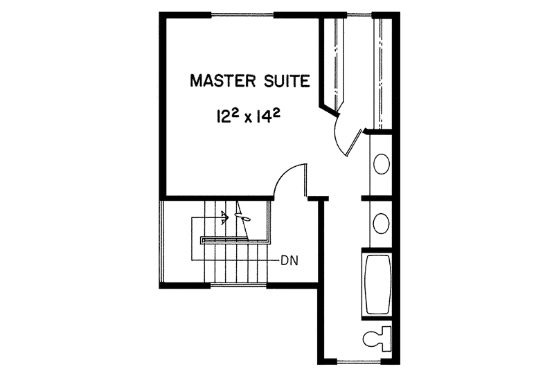 Home Plan - Floor Plan - Upper Floor for Mediterranean House Plan #60-705 - 3 bed, 2 bath