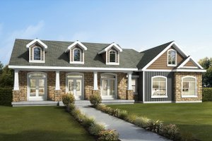 Dream House Plan - Craftsman Exterior - Front Elevation Plan #1073-13
