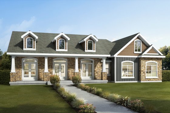 Dream House Plan - Craftsman Exterior - Front Elevation Plan #1073-13