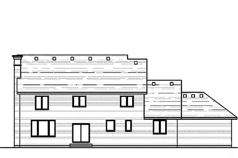 Home Plan - Exterior - Rear Elevation for Country House Plan #51-1013 - 4 bed, 3 bath
