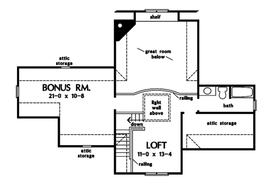 Floor Plan - Upper Floor for Country House Plan #929-807 - 2 bed, 3 bath