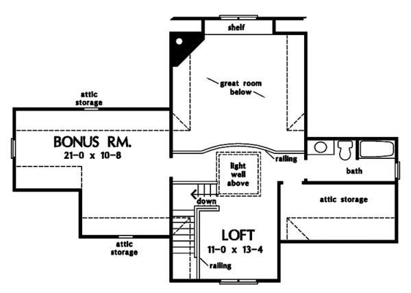 House Plan Design - Country Floor Plan - Upper Floor Plan #929-807