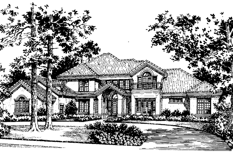 House Design - Mediterranean Exterior - Front Elevation Plan #999-3