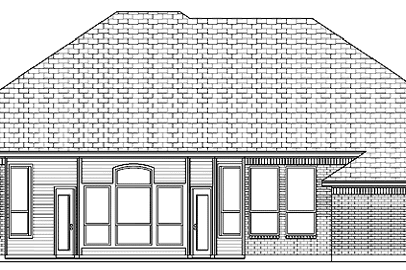 Dream House Plan - Exterior - Rear Elevation for Traditional House Plan #84-774 - 3 bed, 2 bath