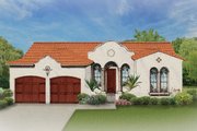 Mediterranean Style House Plan - 3 Beds 2 Baths 1532 Sq/Ft Plan #1058-2 