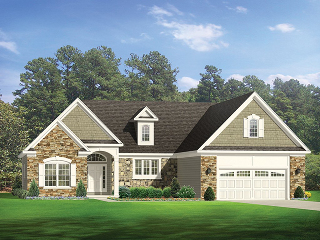 Ranch Style House Plan - 3 Beds 2 Baths 1803 Sq/Ft Plan #1010-141 ...