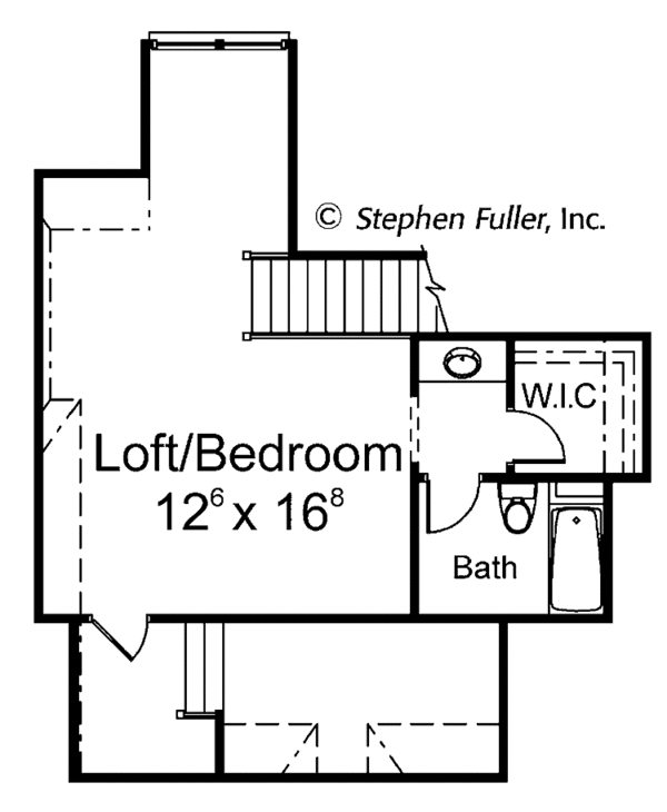 Architectural House Design - Ranch Floor Plan - Upper Floor Plan #429-336