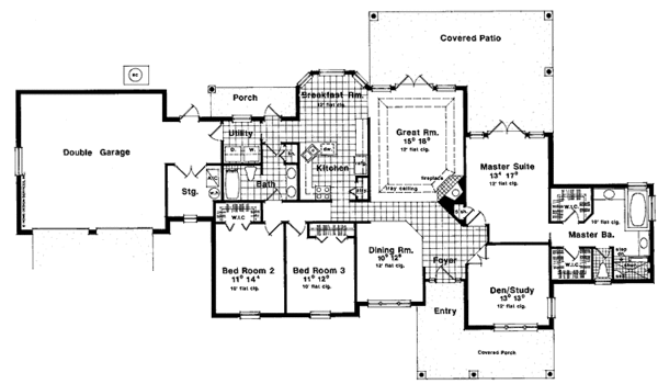 Architectural House Design - Victorian Floor Plan - Main Floor Plan #417-464