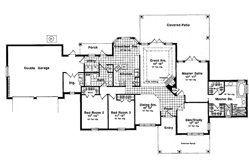 Home Plan - Floor Plan - Main Floor for Victorian House Plan #417-464 - 3 bed, 2 bath