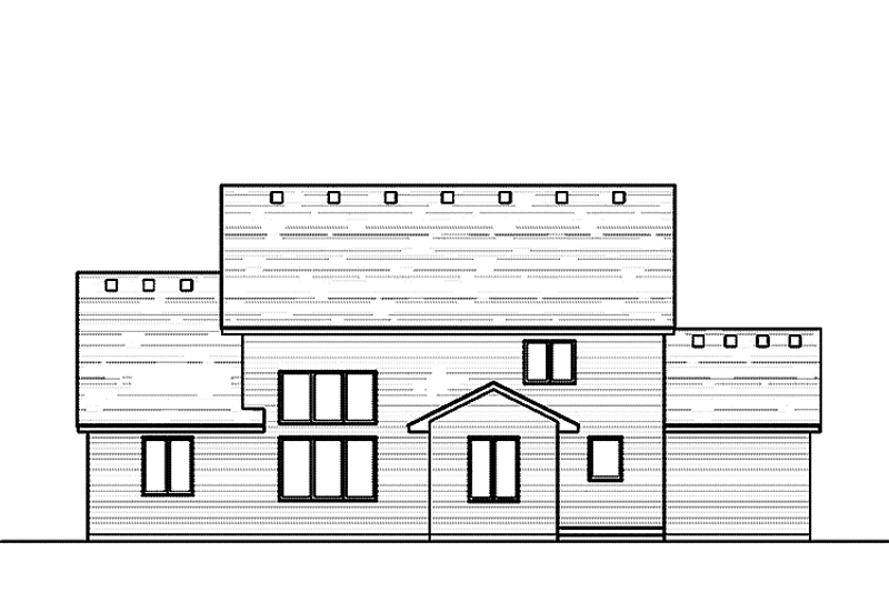 Dream House Plan - Exterior - Rear Elevation for Colonial House Plan #51-1036 - 4 bed, 2.5 bath