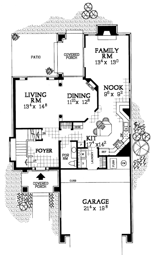 House Plan Design - Classical Floor Plan - Main Floor Plan #72-1089