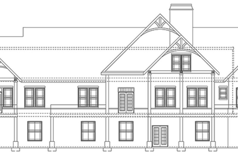 Architectural House Design - Exterior - Rear Elevation for Craftsman House Plan #119-424 - 3 bed, 2.5 bath