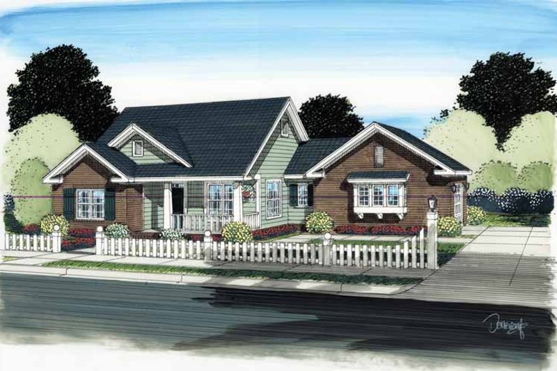 Dream House Plan - Traditional Exterior - Front Elevation Plan #513-2122