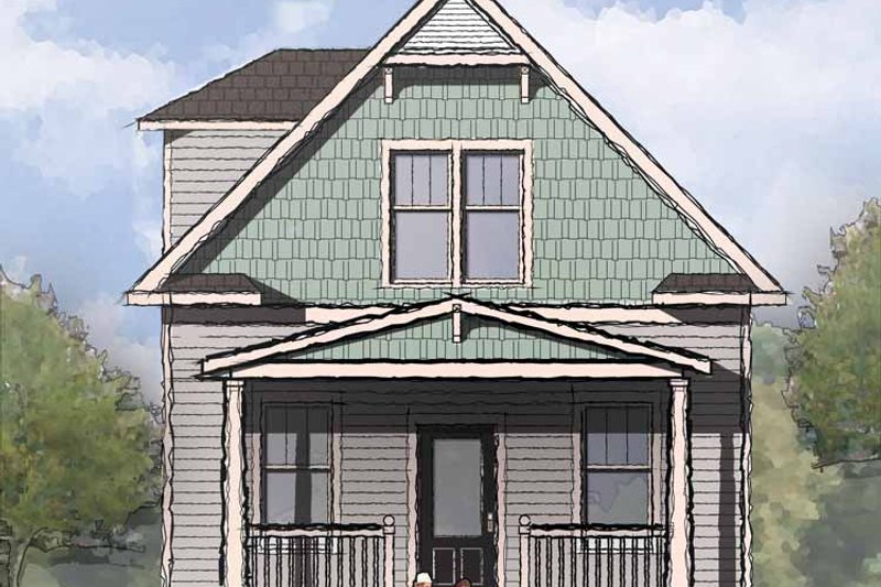 Architectural House Design - Exterior - Front Elevation 4 for Craftsman House Plan #936-3 - 3 bed, 2 bath