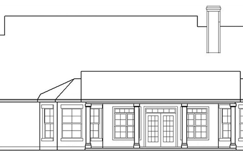 Architectural House Design - Exterior - Rear Elevation for Country House Plan #472-248 - 4 bed, 3.5 bath