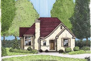 Dream House Plan - European Exterior - Front Elevation Plan #410-131