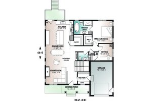 Floor Plan - Main Floor for Farmhouse House Plan #23-2746 - 4 bed, 2.5 bath