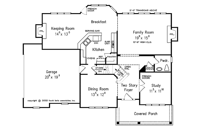 House Blueprint - Floor Plan - Main Floor for Country House Plan #927-869 - 4 bed, 3.5 bath