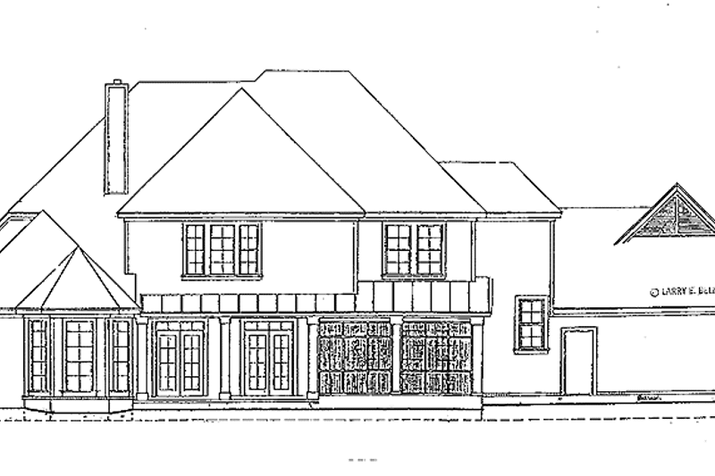 Dream House Plan - Exterior - Rear Elevation for Classical House Plan #952-247 - 4 bed, 3.5 bath