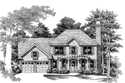 Colonial Style House Plan - 3 Beds 2.5 Baths 1621 Sq/Ft Plan #927-399 Exterior 
