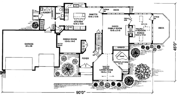 Dream House Plan - European Floor Plan - Main Floor Plan #981-23