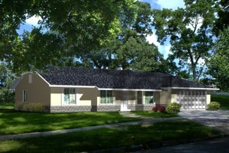 House Design - Adobe / Southwestern Exterior - Front Elevation Plan #1-379