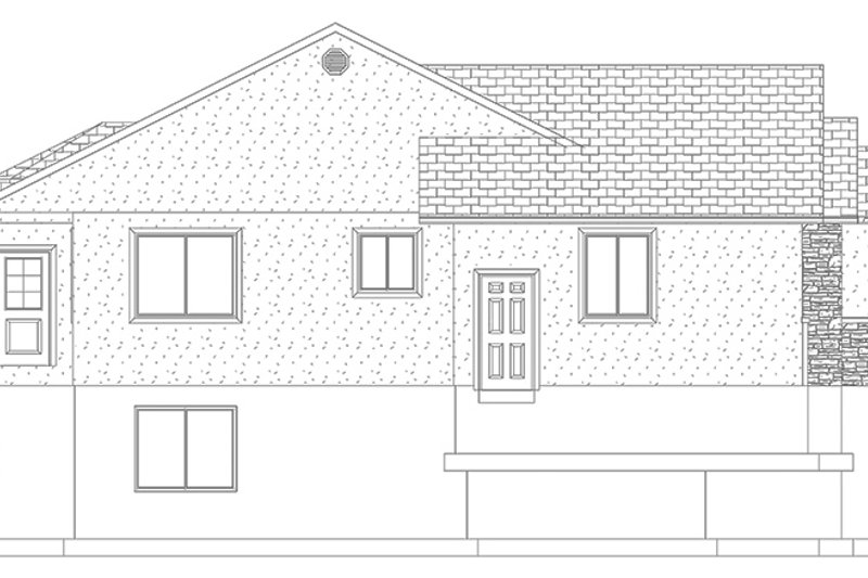 Architectural House Design - Exterior - Other Elevation 2 for Ranch House Plan #1060-12 - 5 bed, 3.5 bath