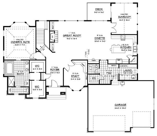 Home Plan - Traditional Floor Plan - Main Floor Plan #51-682