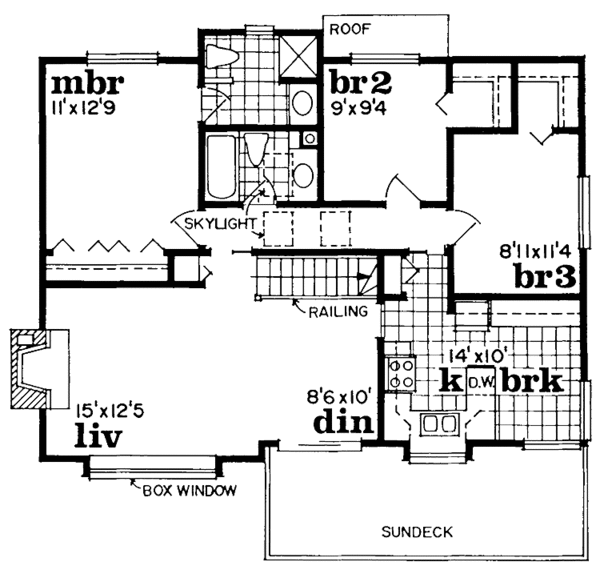 House Design - Contemporary Floor Plan - Upper Floor Plan #47-915