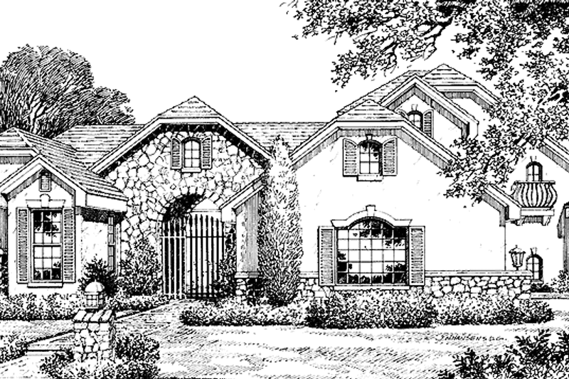 Architectural House Design - Exterior - Front Elevation 3 for Country House Plan #417-661 - 4 bed, 3.5 bath