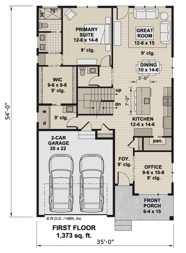 Home Plan - Modern Floor Plan - Main Floor Plan #51-1345