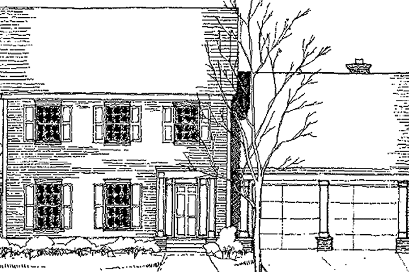 Architectural House Design - Colonial Exterior - Front Elevation Plan #978-8
