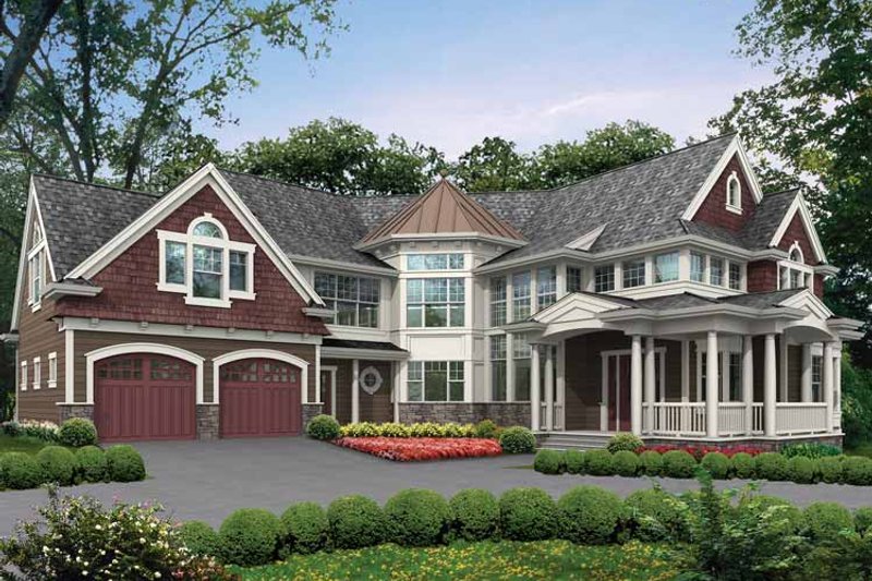 Dream House Plan - Exterior - Front Elevation 3 for Craftsman House Plan #132-486 - 3 bed, 3.5 bath