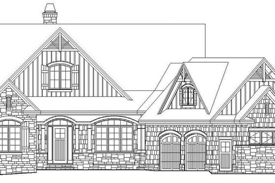 Exterior - Front Elevation 6 for Craftsman House Plan #929-970 - 4 bed, 4 bath