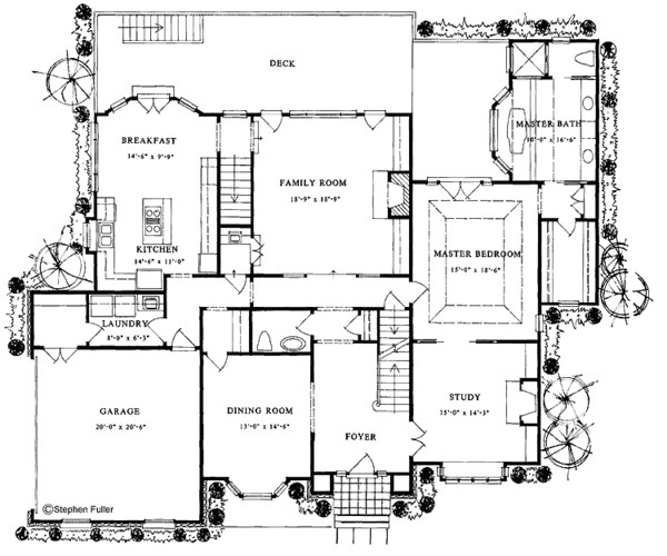Architectural House Design - Country Floor Plan - Main Floor Plan #429-113