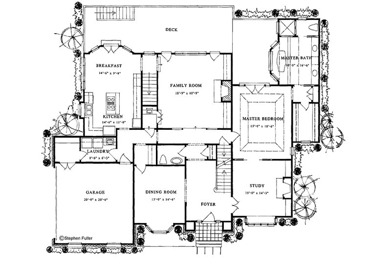Home Plan - Floor Plan - Main Floor for Country House Plan #429-113 - 4 bed, 3.5 bath