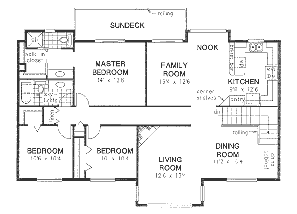 Traditional Floor Plan - Main Floor Plan #18-8969