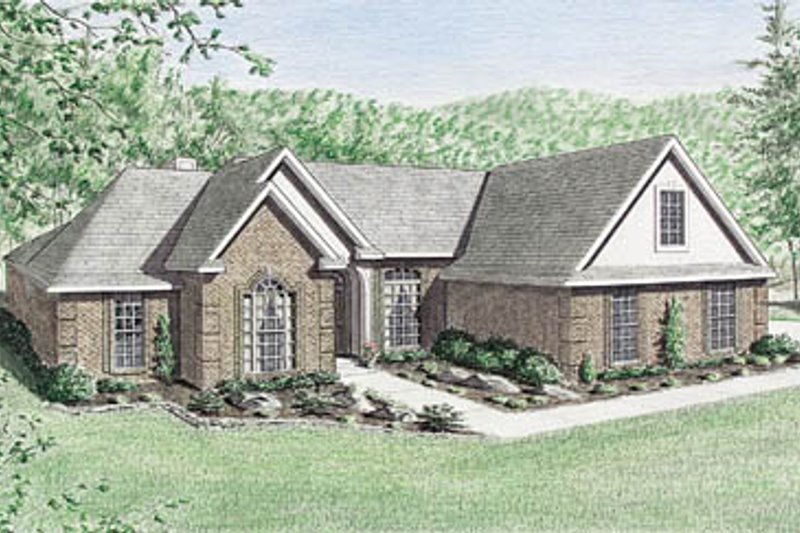 House Plan Design - Traditional Exterior - Front Elevation Plan #34-123