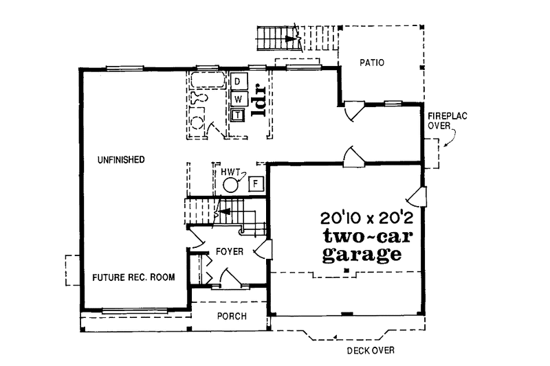 Home Plan - Floor Plan - Main Floor for Country House Plan #47-796 - 3 bed, 2 bath