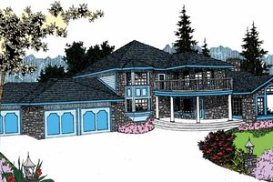 Country Exterior - Front Elevation Plan #60-727