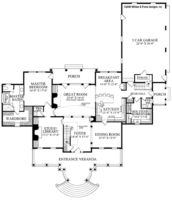 Classical Floor Plan - Main Floor Plan #137-328