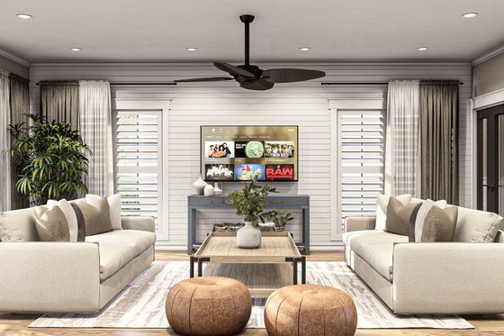 Interior - Family Room 3 for Colonial House Plan #455-493 - 3 bed, 2.5 bath