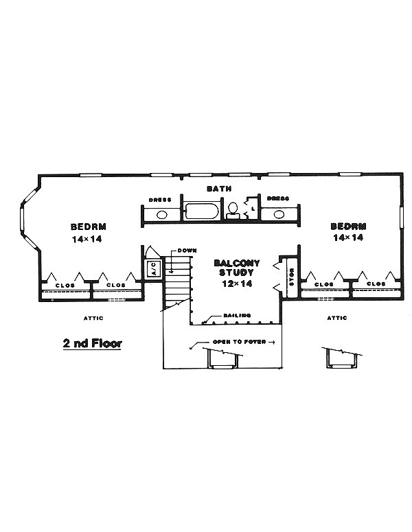House Plan Design - Country Floor Plan - Upper Floor Plan #14-207
