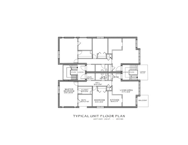Contemporary Floor Plan - Upper Floor Plan #535-6