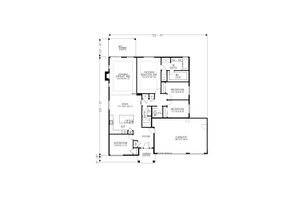 Floor Plan - Main Floor for Ranch House Plan #53-683 - 4 bed, 2 bath