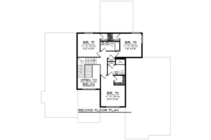 House Plan Design - Floor Plan - Upper Floor for Modern House Plan #70-1430 - 4 bed, 3.5 bath